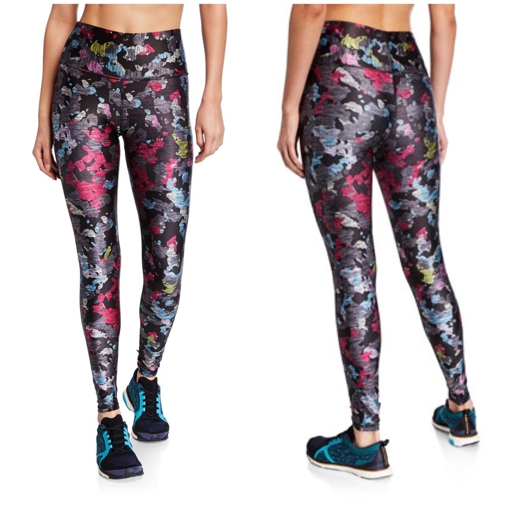 Terez Splash Air Force Leggings XS camouflage camo black pink blue